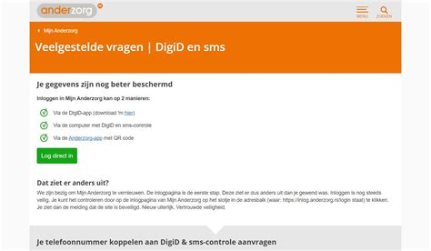 sms inloggen.